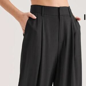 NWT REVOLVE & MINIMALIST lovers COMMENSE black tailored elastic back pan…